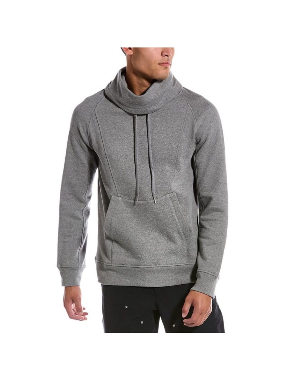 Helmut Lang Cowl Neck Sweatshirt in Gray Sz L